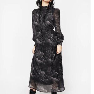 Disturbia Revelation Chiffon High Neck Midaxi Dress Size 4